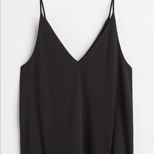H&M V-Neck Black Camisole XL